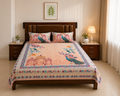 Mughal Peacock Bloom | Premium Cotton Bedsheet Set