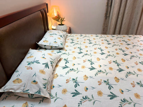 Meadow Bloom Cotton Bedsheet Set